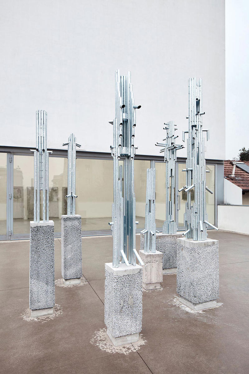 A Collection Of Great Gestures, second floor installation view to build a fire, luca monterastelli solo show @ lia rumma gallery, milan